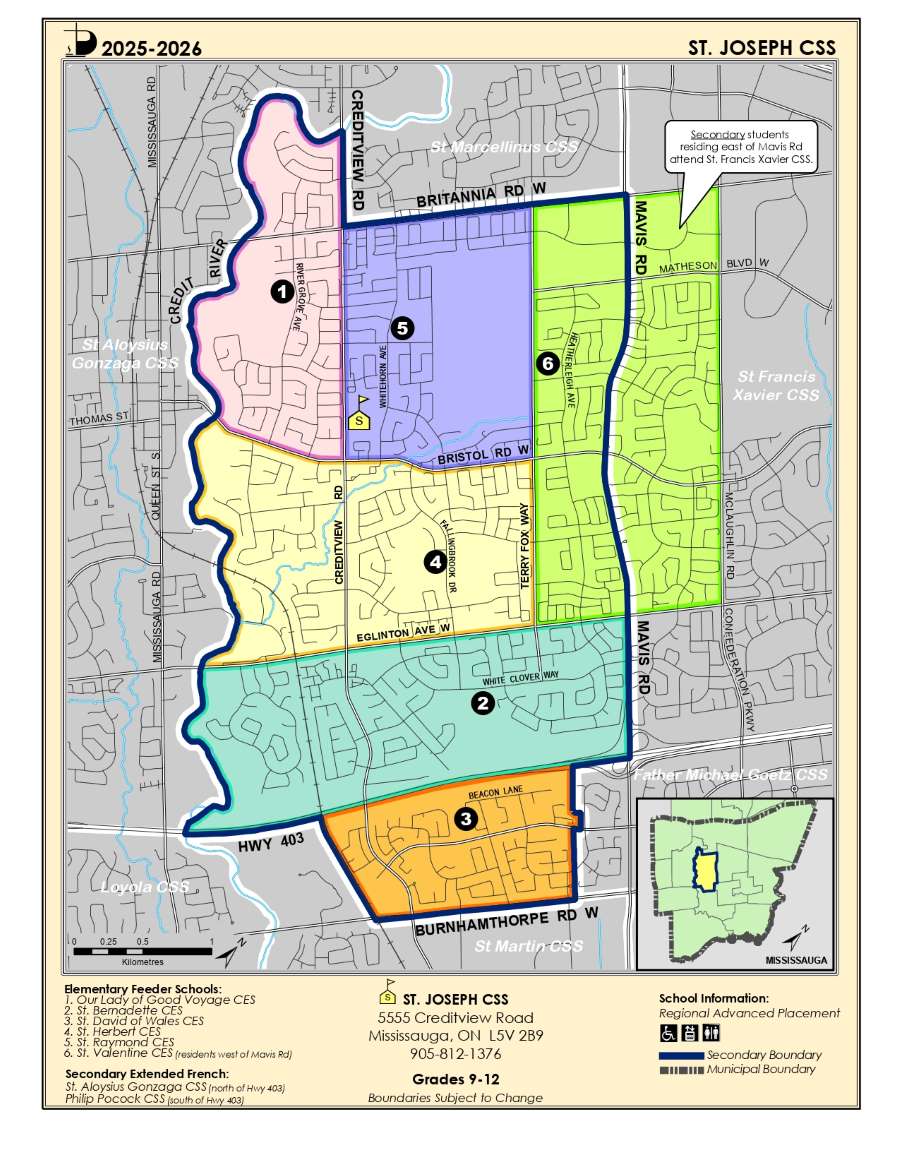st joseph css boundary map