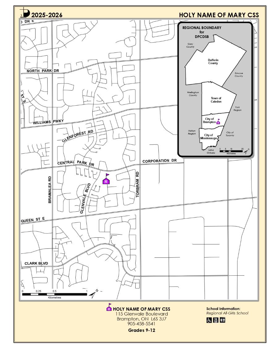 holy name of mary css boundary map